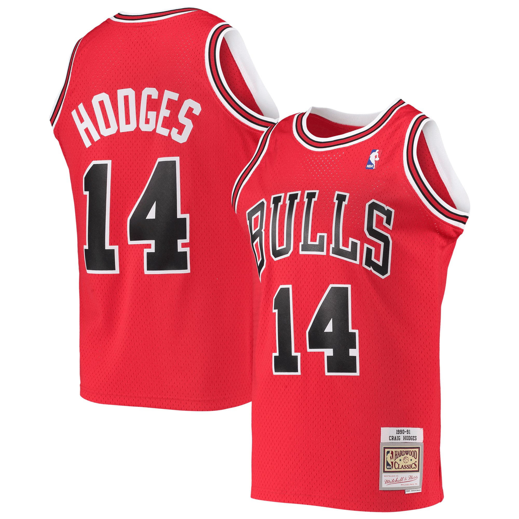 Craig Hodges Chicago Bulls Mitchell & Ness 1991-92 Hardwood Classics Swingman Basketball Jersey - Red Basketball Jersey - JS851 