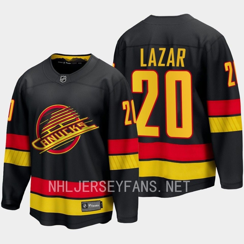 Curtis Lazar 20 Vancouver Canucks 2023-24 Alternate Hockey Jersey Breakaway Black - JS993 