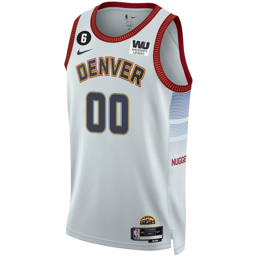 Alternative view of Custom 00 Denver Nuggets Final Champions 2023 Swingman Basketball Jersey - White - JS385 
