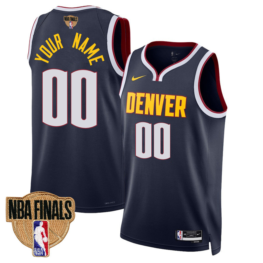 Custom 00 Denver Nuggets Final Champions 2023 Swingman YOUTH Basketball Jersey - Black - JS758 