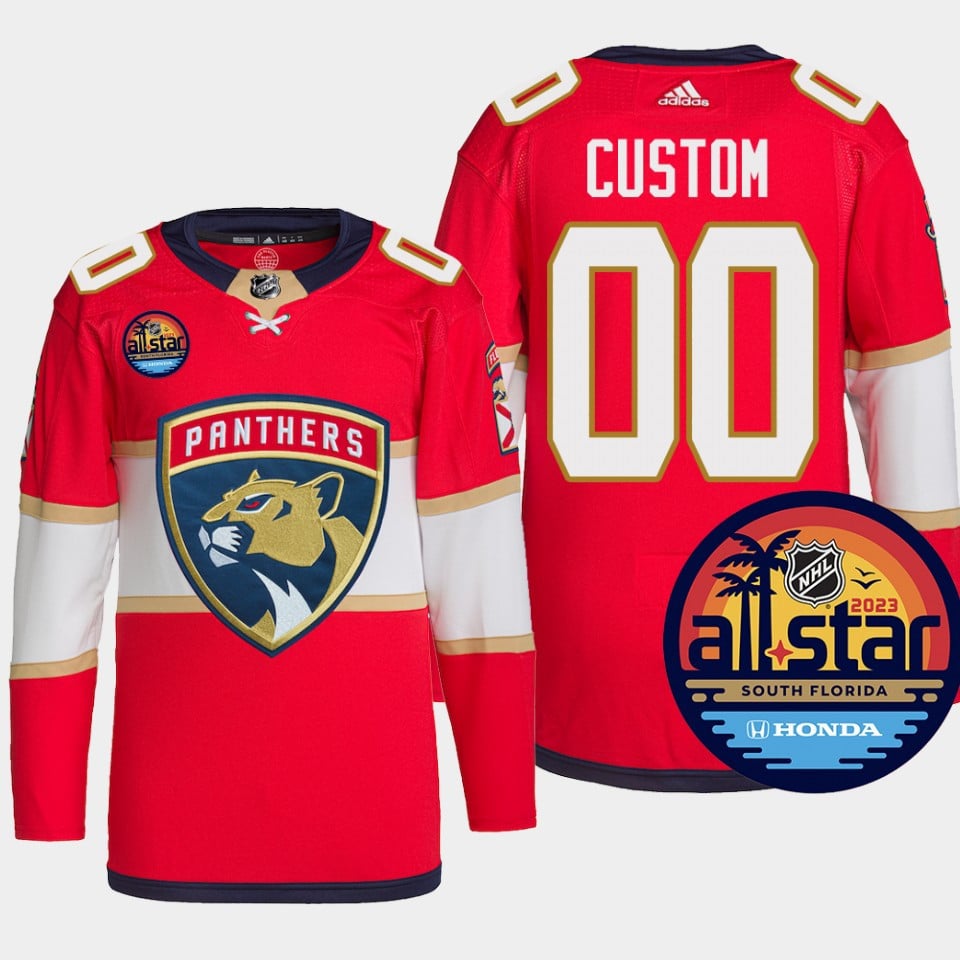 Custom 00 Florida Panthers Red Hockey Jersey 2023 All-Star - JS264 