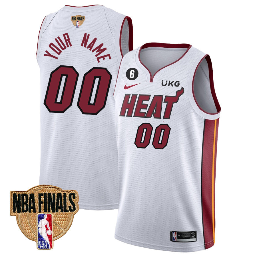 Custom 00 Miami Heat Final Champions 2023 Swingman Basketball Jersey - White - JS613 
