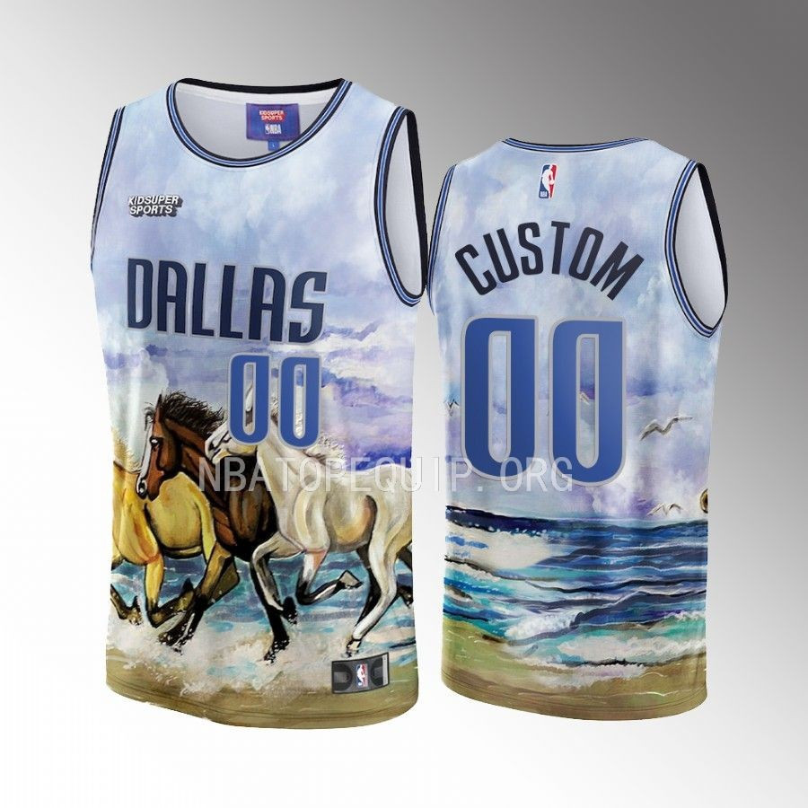 Custom Dallas Mavericks NBA & KidSuper Studios Unisex Hometown Basketball Jersey - JS267 