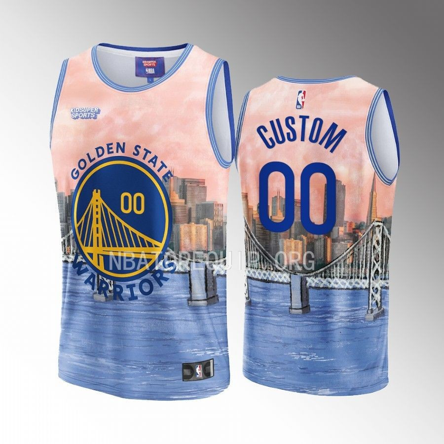 Custom Golden State Warriors NBA & KidSuper Studios Unisex Hometown Basketball Jersey - JS415 