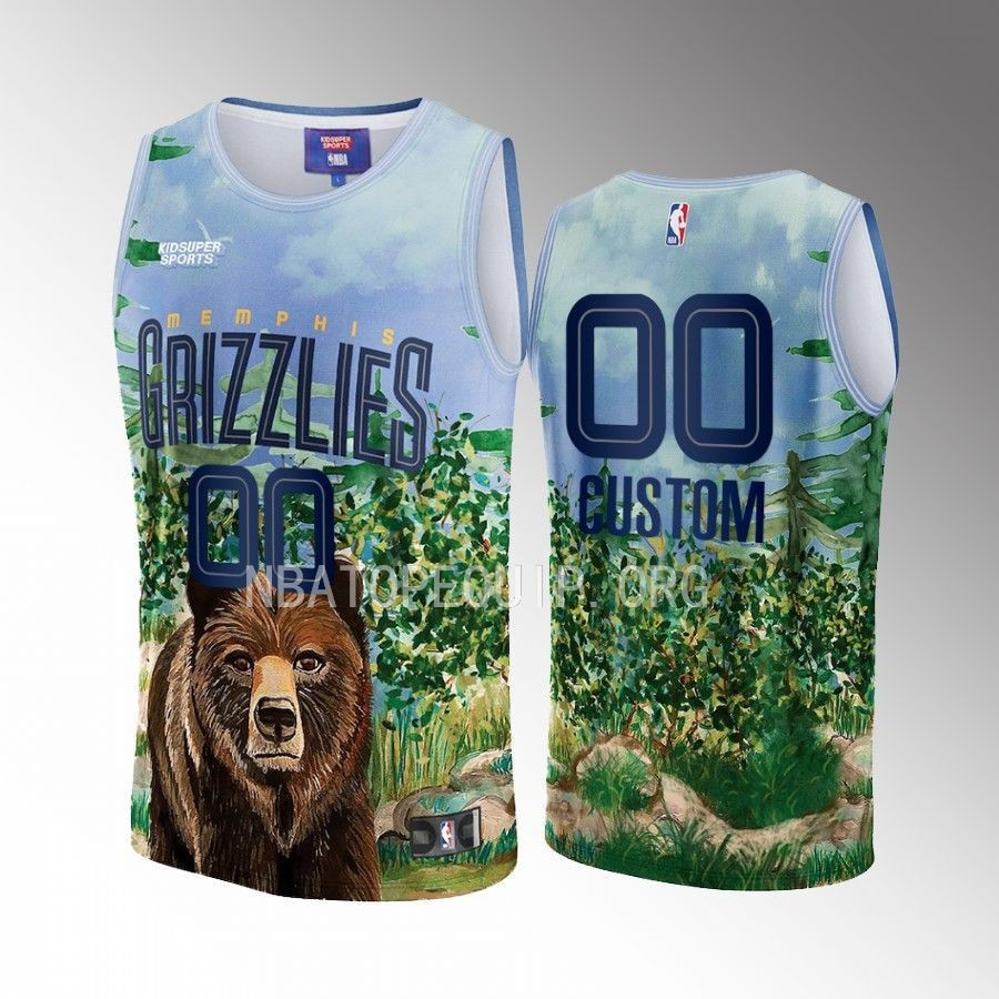 Custom Memphis Grizzlies NBA & KidSuper Studios Unisex Hometown Basketball Jersey - JS448 