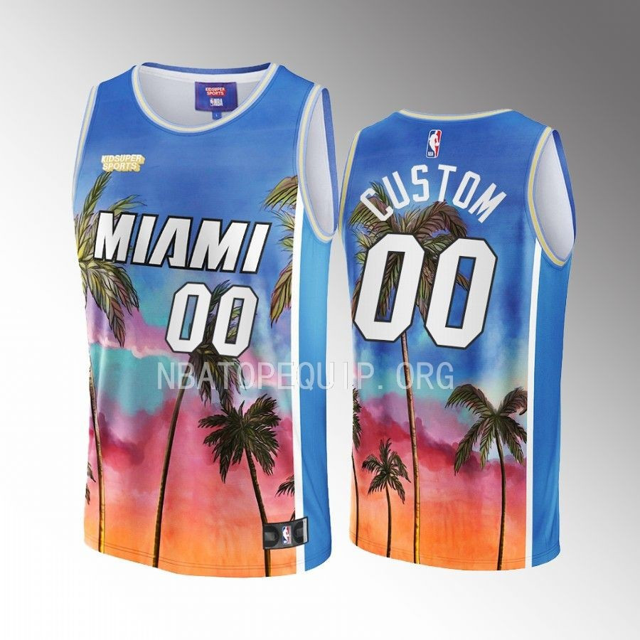 Custom Miami Heat NBA & KidSuper Studios Unisex Hometown Basketball Jersey - JS866 