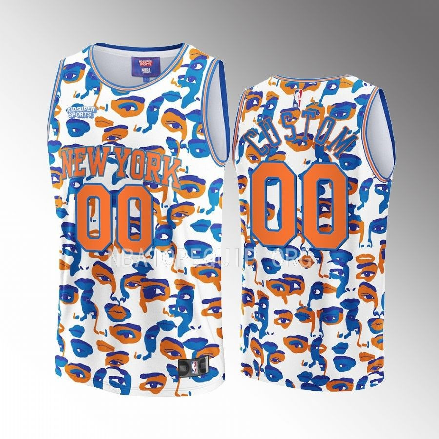 Custom New York Knicks NBA & KidSuper Studios Unisex Hometown Basketball Jersey - JS496 