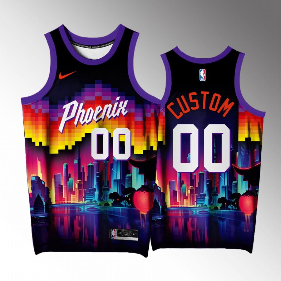 Custom Phoenix Suns 00 Purple Basketball Jersey Arizona City Exclusive Edition - JS866 