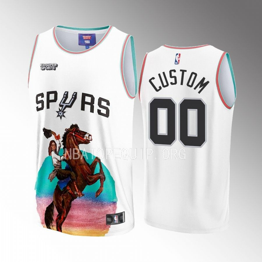 Custom San Antonio Spurs NBA & KidSuper Studios Unisex Hometown Basketball Jersey - JS399 