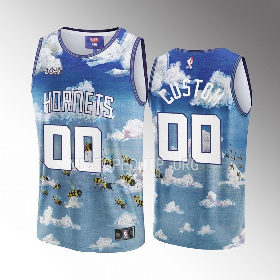Custome Charlotte Hornets NBA & KidSuper Studios Unisex Hometown Basketball Jersey - JS253 