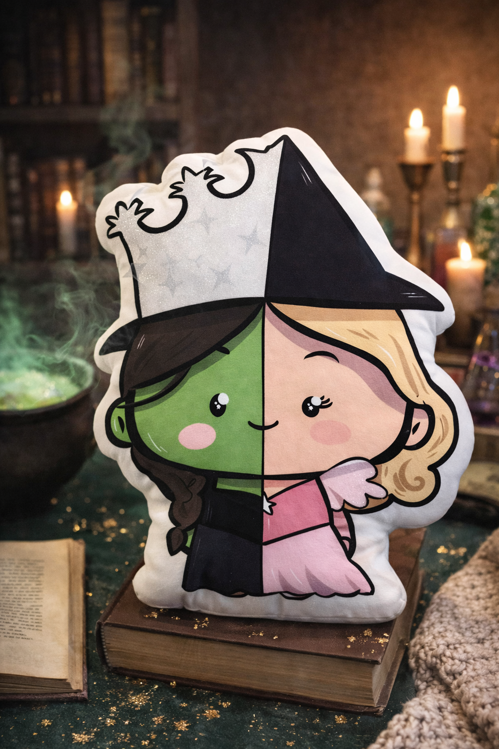 The Unlikely Friendship: Wicked Witch & Good Witch Plush Decor