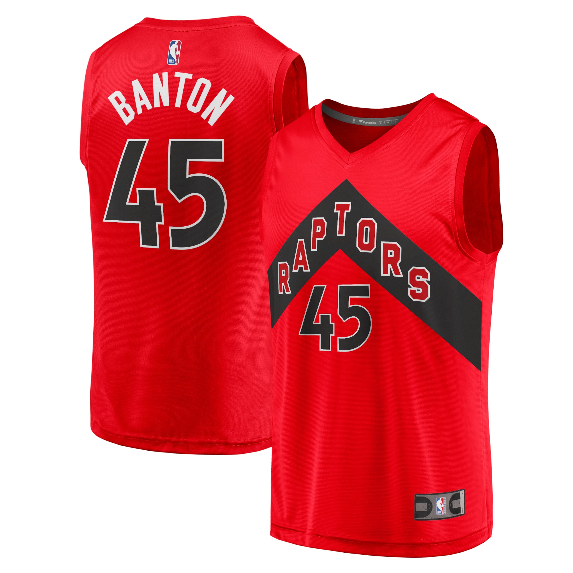 Dalano Banton Toronto Raptors Fanatics Branded Youth 2021/22 Fast Break Replica Basketball Jersey - Icon Edition - Red