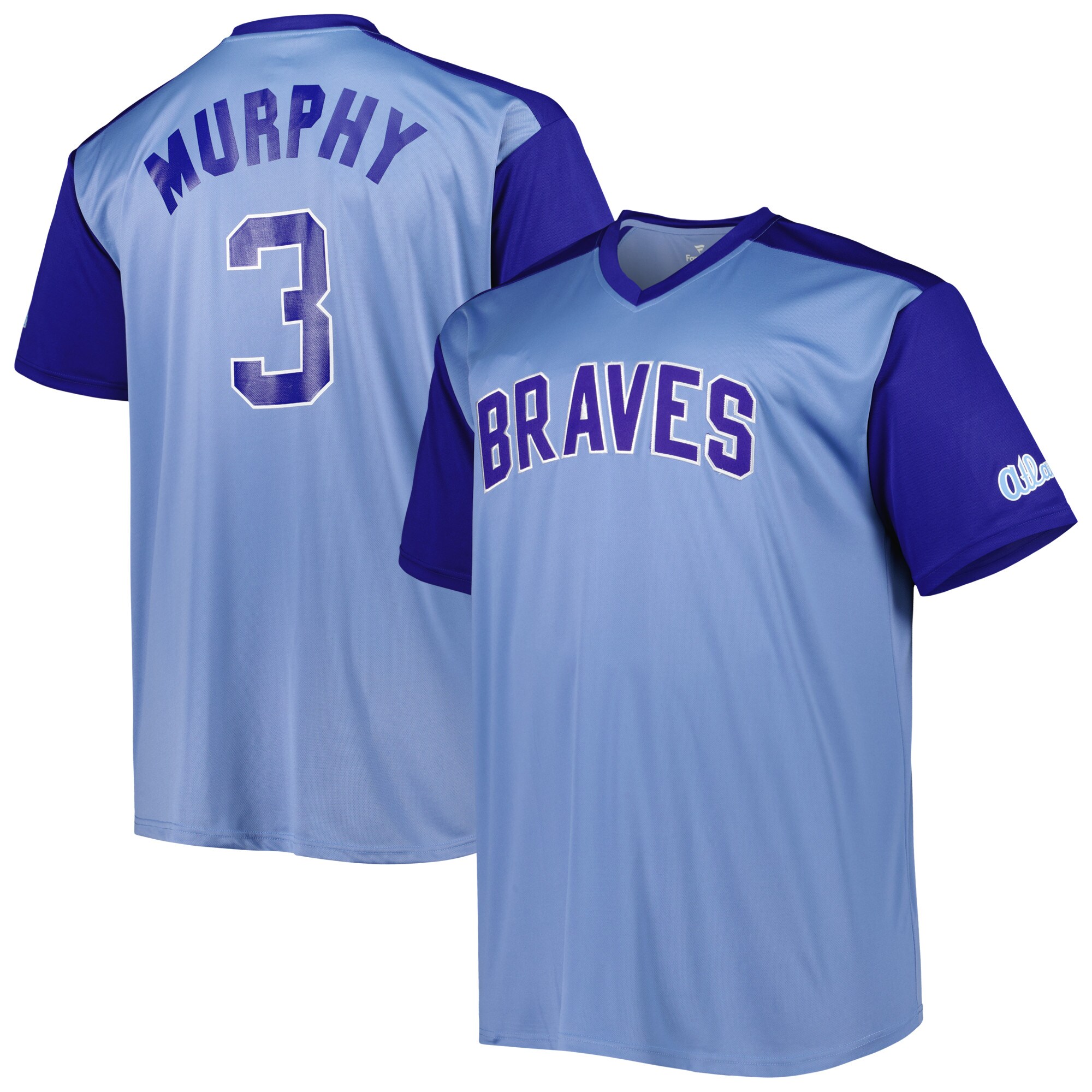 Alternative view of Dale Murphy Atlanta Braves Cooperstown Collection Replica Player Baseball Jersey - Blue/royal