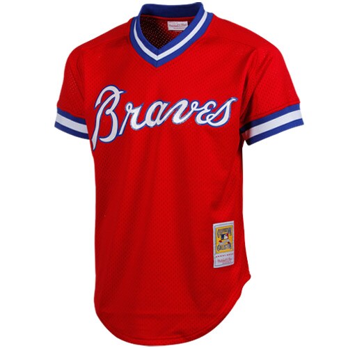 Alternative view of Dale Murphy Atlanta Braves Mitchell & Ness 1980 Authentic Cooperstown Collection Mesh Batting Practice Baseball Jersey - Red