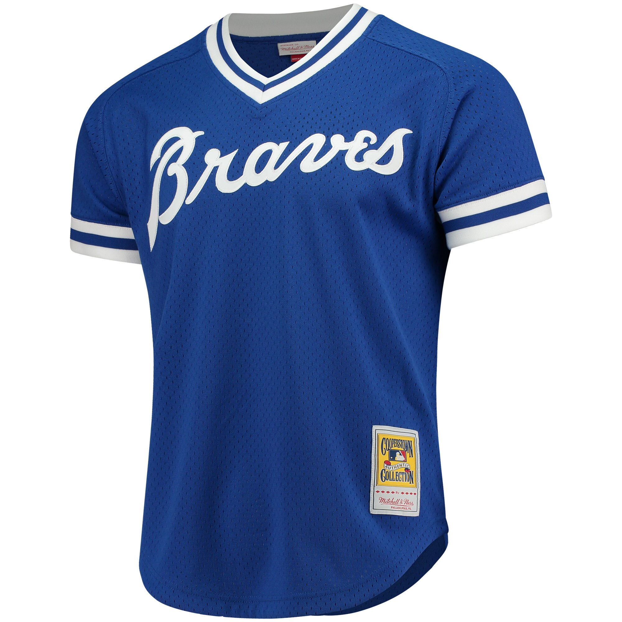 Alternative view of Dale Murphy Atlanta Braves Mitchell & Ness Cooperstown Mesh Batting Practice Baseball Jersey - Royal