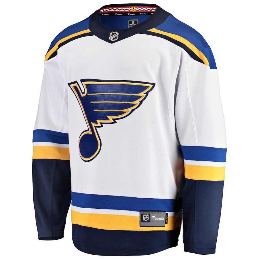 Alternative view of Dalibor Dvorsky #51 St. Louis Blues 2023 Draft Away Men Jersey - White - JS218 