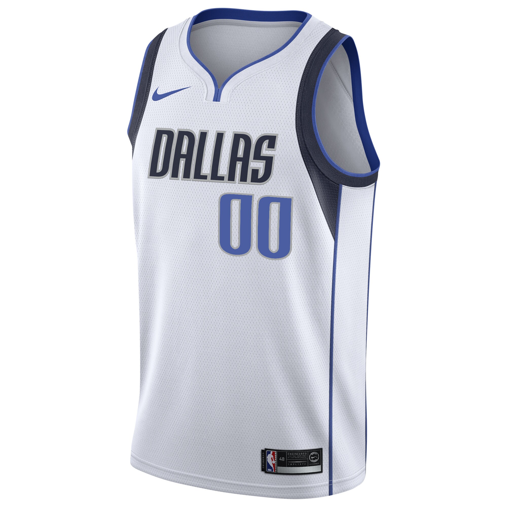 Alternative view of Dallas Mavericks 2020/21 Swingman Custom Basketball Jersey - Association Edition - White