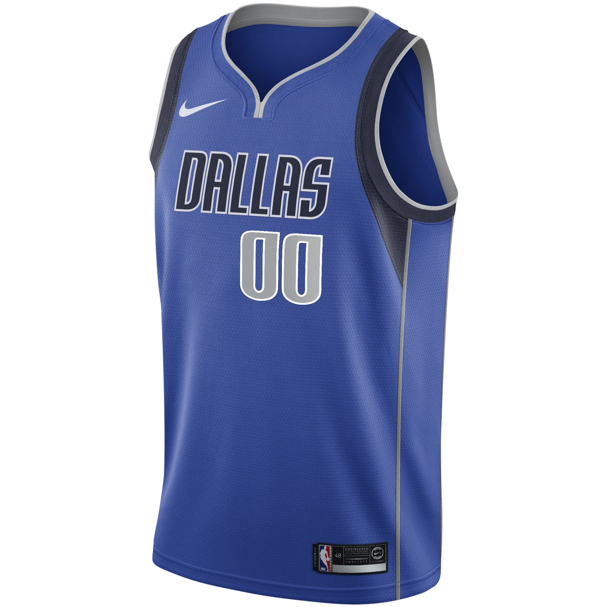Alternative view of Dallas Mavericks 2020/21 Swingman Custom Basketball Jersey - Icon Edition - Blue