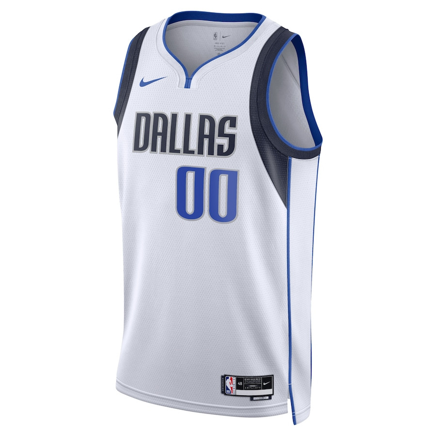 Alternative view of Dallas Mavericks 2023/24 Association Swingman Custom Men Basketball Jersey - White - JS232 