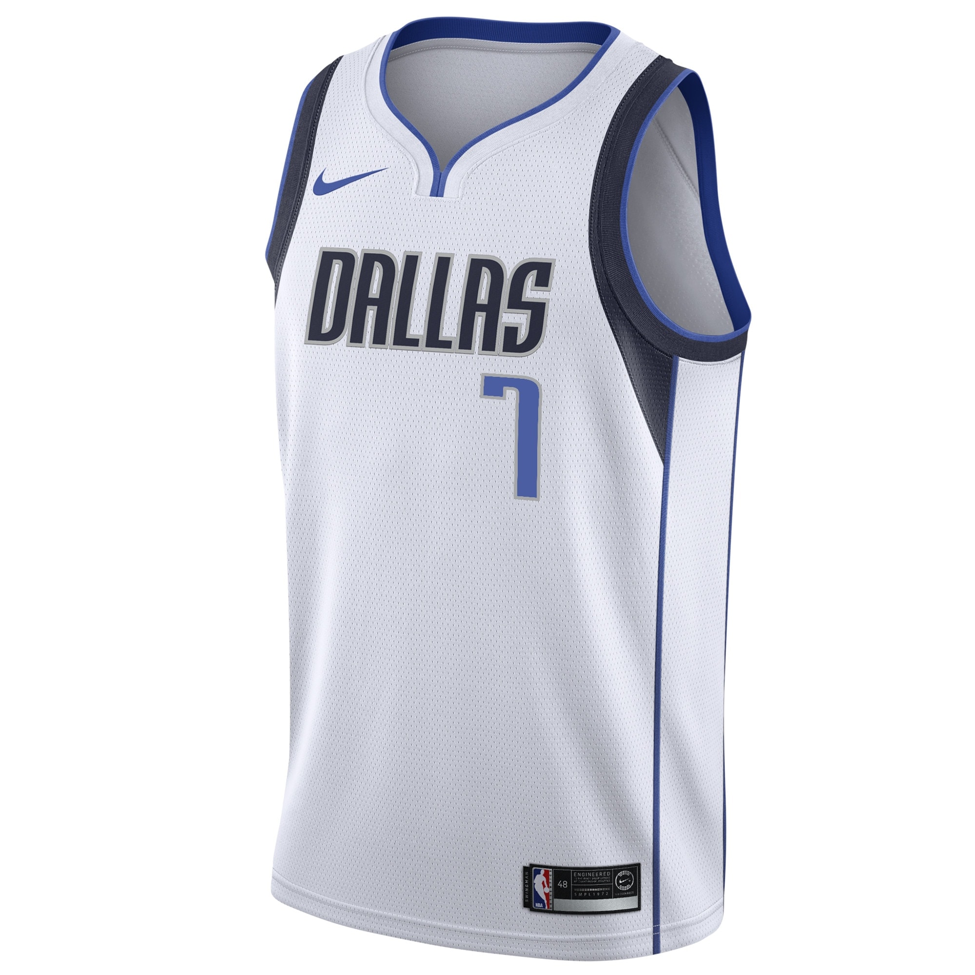 Dallas Mavericks Association Edition Swingman Basketball Jersey - White - Dwight Powell - Mens - JS574 
