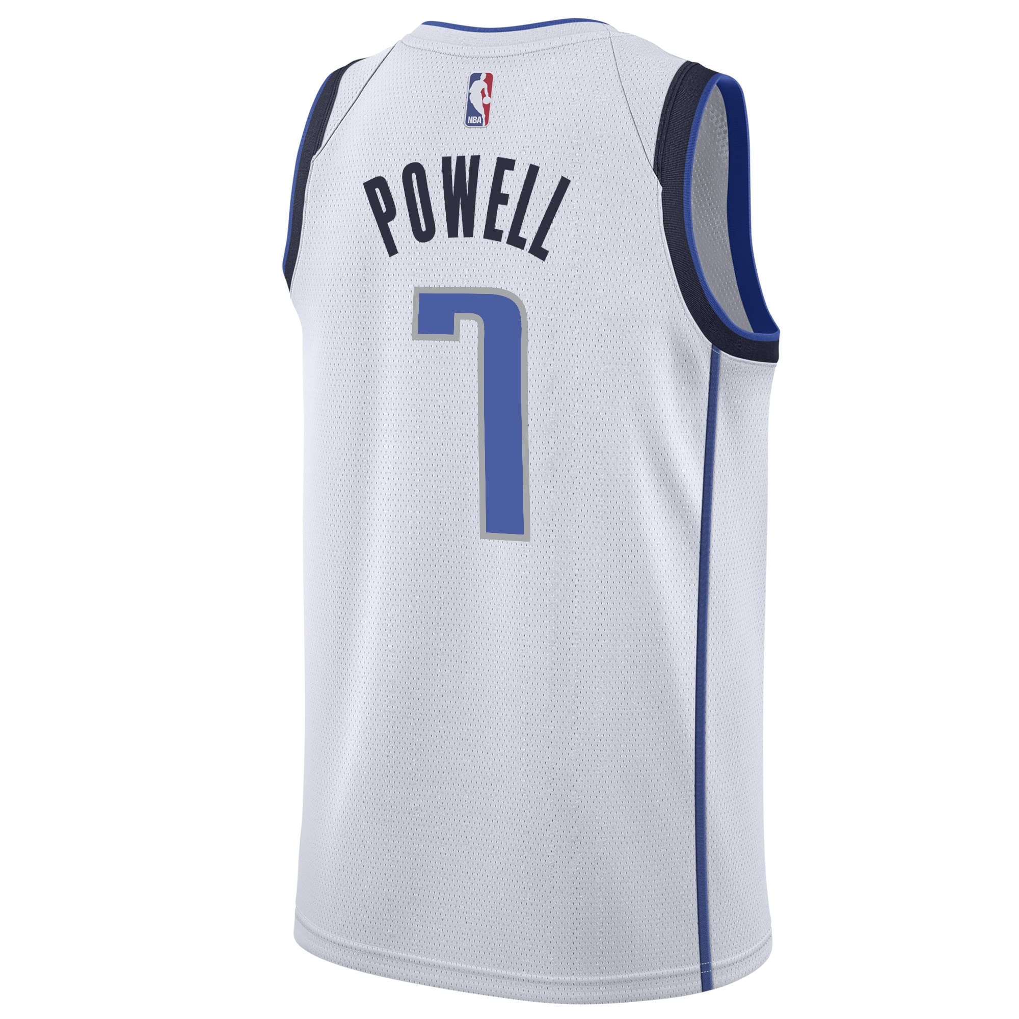 Alternative view of Dallas Mavericks Association Edition Swingman Basketball Jersey - White - Dwight Powell - Mens - JS574 