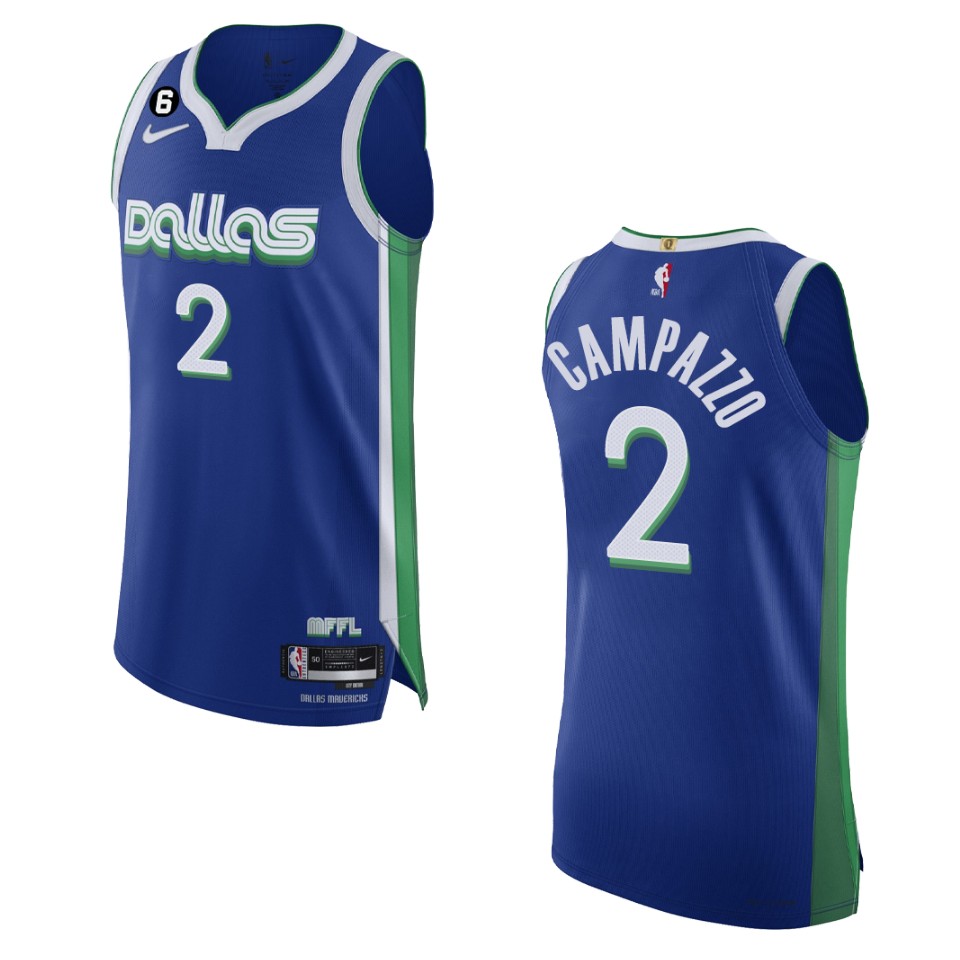 Dallas Mavericks City Edition Facundo Campazzo 2022-23 Blue Jersey