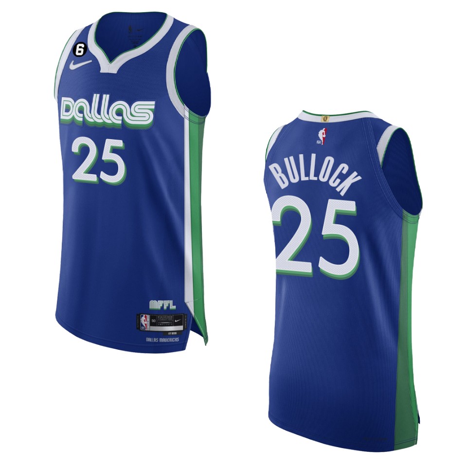 Dallas Mavericks City Edition Reggie Bullock 2022-23 Blue Jersey