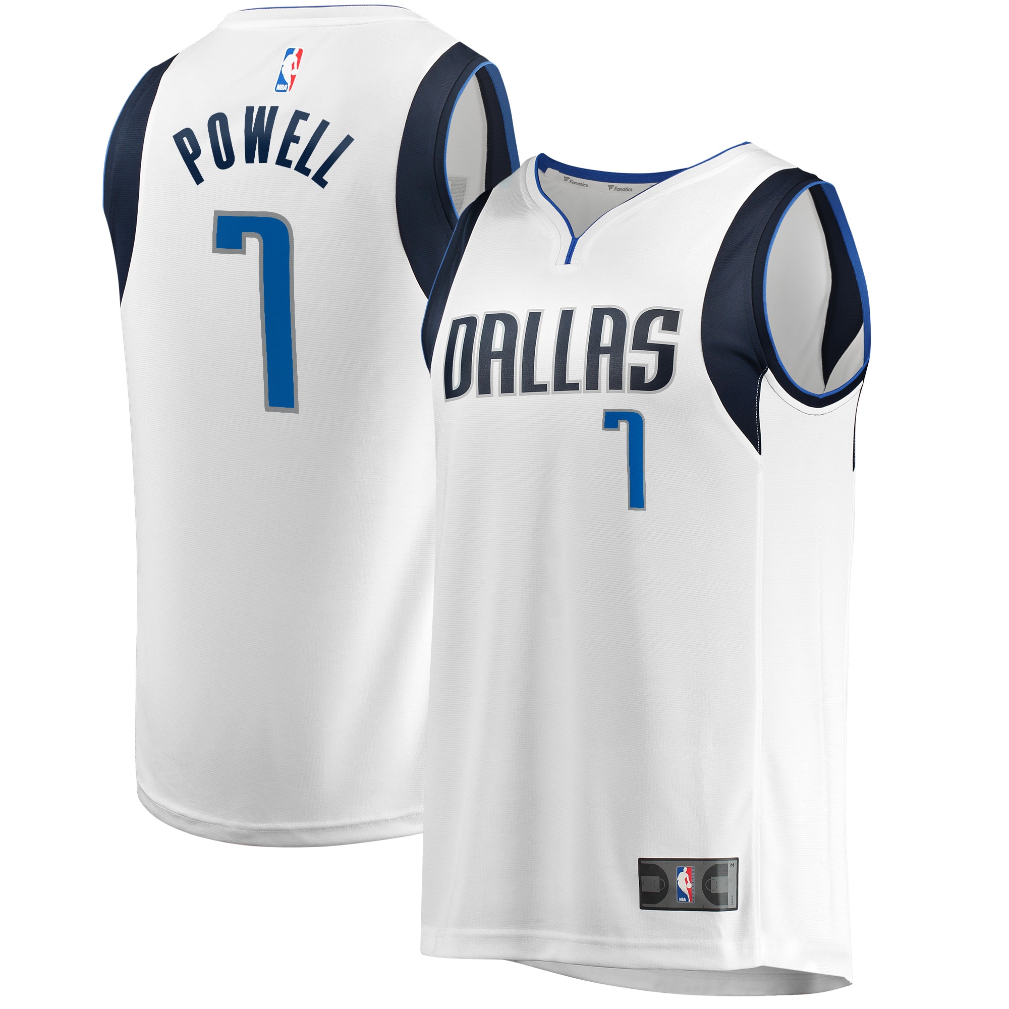 Dallas Mavericks Fanatics Branded Fast Break Player Basketball Jersey - Icon Edition - White
