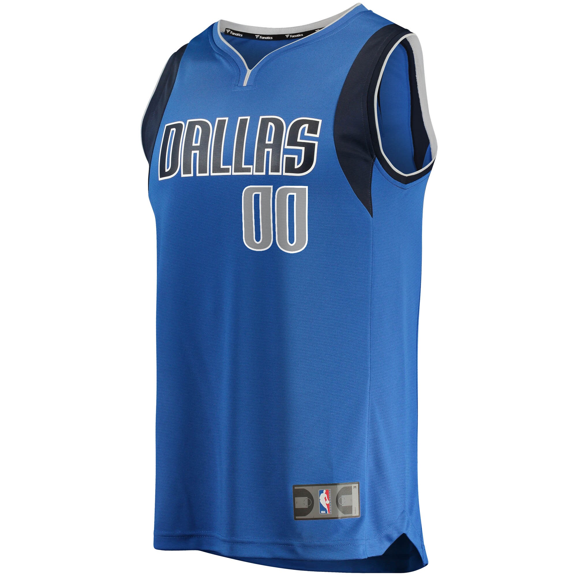 Alternative view of Dallas Mavericks Fanatics Fast Break Custom Replica Basketball Jersey Blue - Icon Edition
