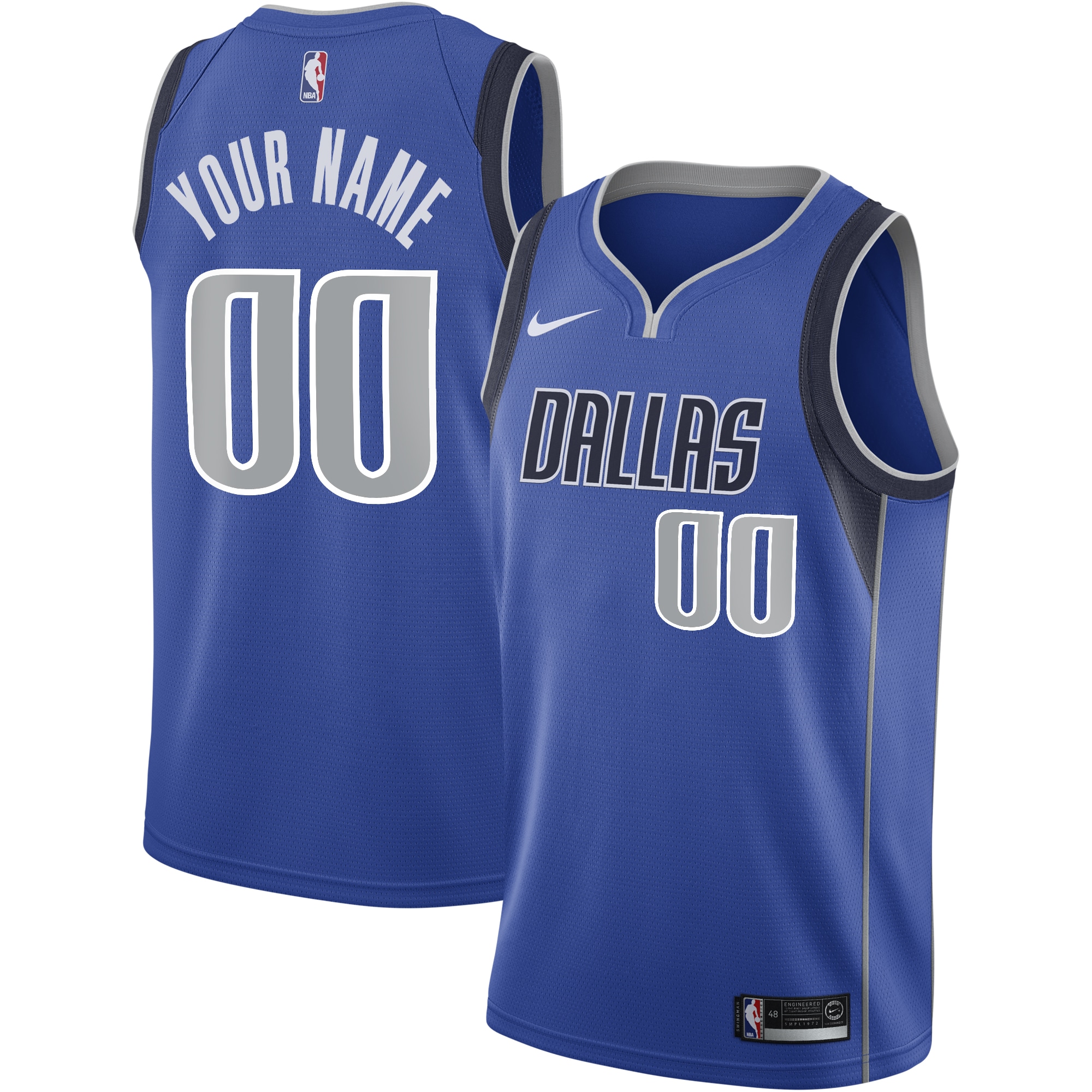 Dallas Mavericks Icon Swingman Basketball Jersey - Custom - Youth - JS456 