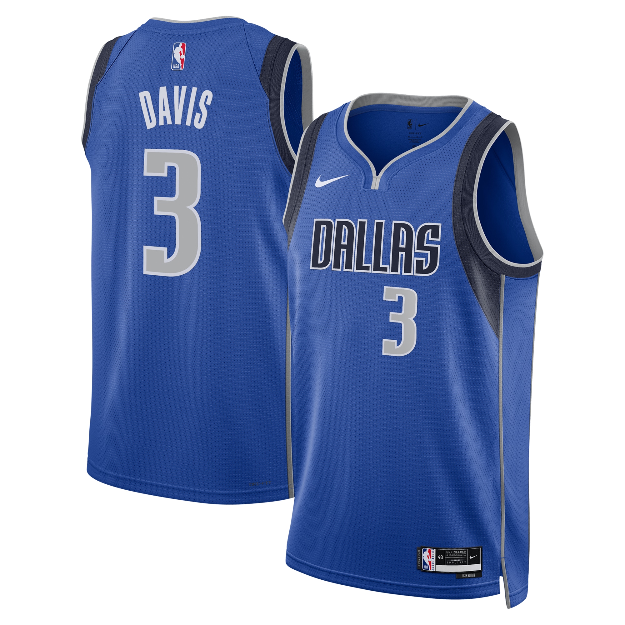 Dallas Mavericks Icon Swingman Basketball Jersey - Custom – Unisex - JS963 