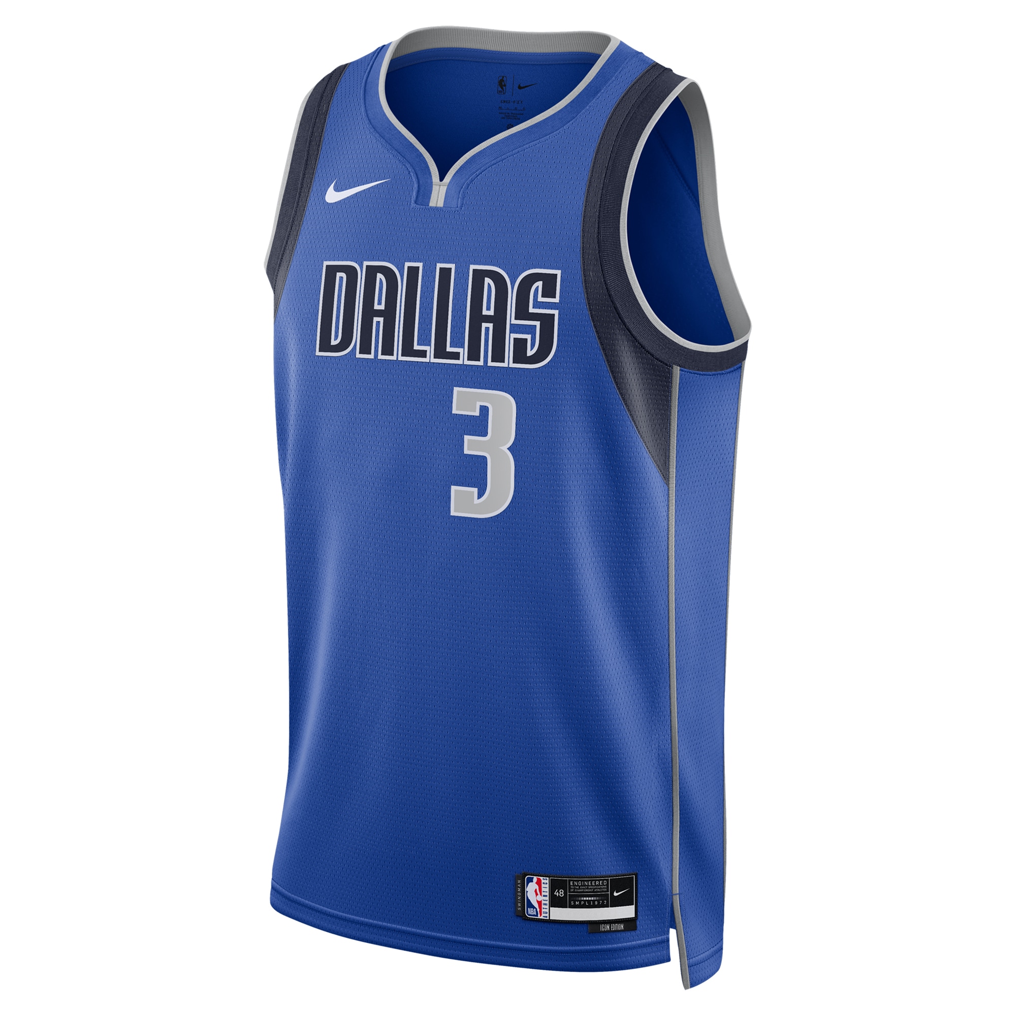 Alternative view of Dallas Mavericks Icon Swingman Basketball Jersey - Custom – Unisex - JS963 
