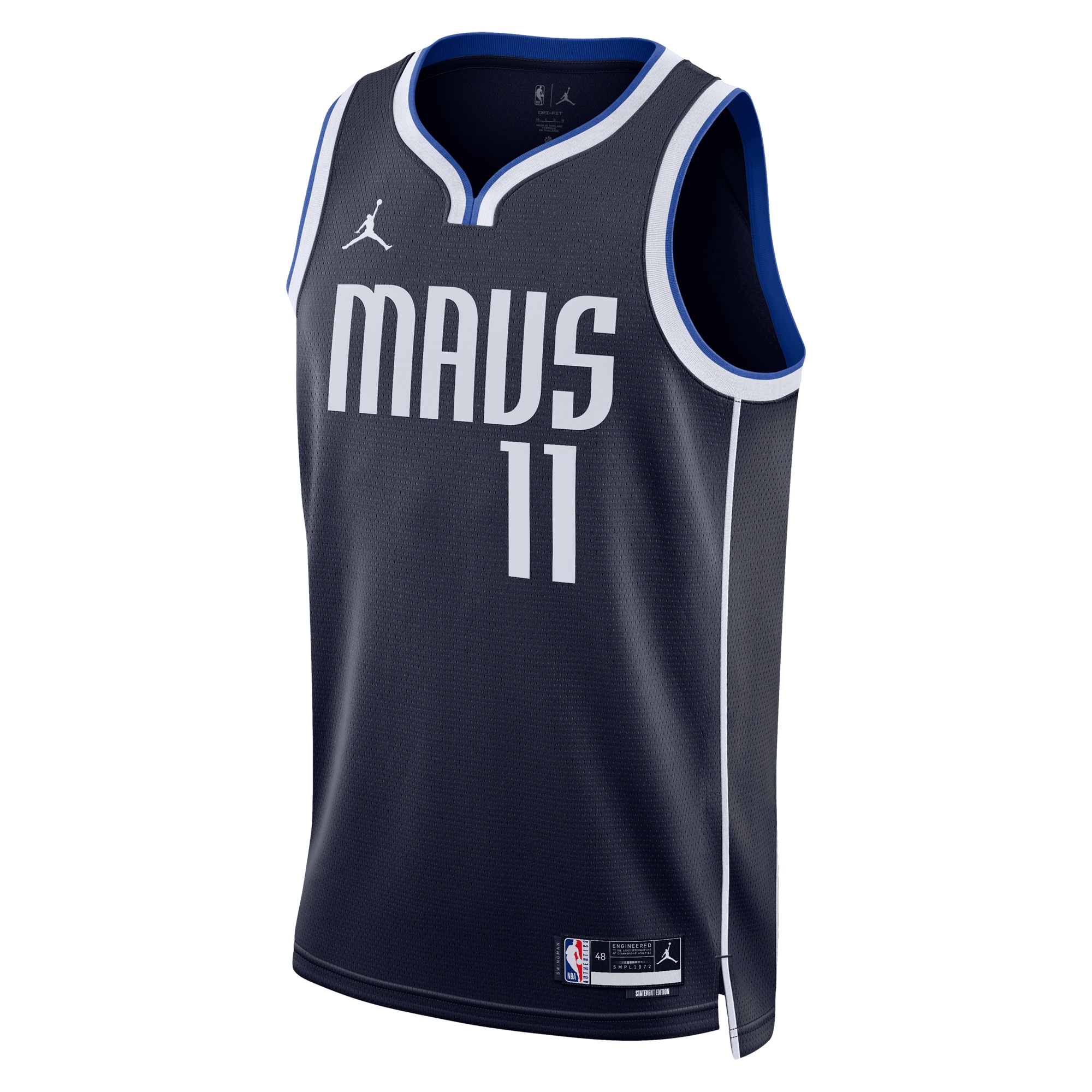 Alternative view of Dallas Mavericks Jordan Statement Edition Swingman Basketball Jersey - Navy - Kyrie Irving - Unisex - JS215 