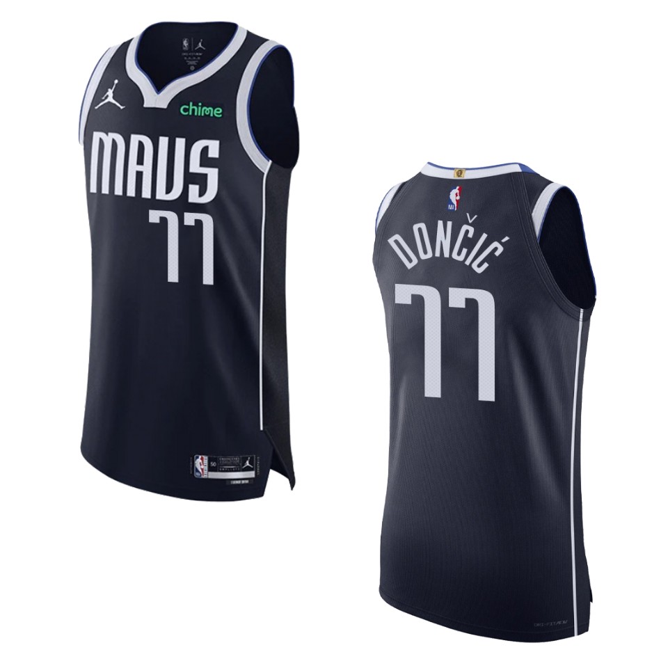 Dallas Mavericks Luka Doncic 2022-23 Statement Edition Black Basketball Jersey