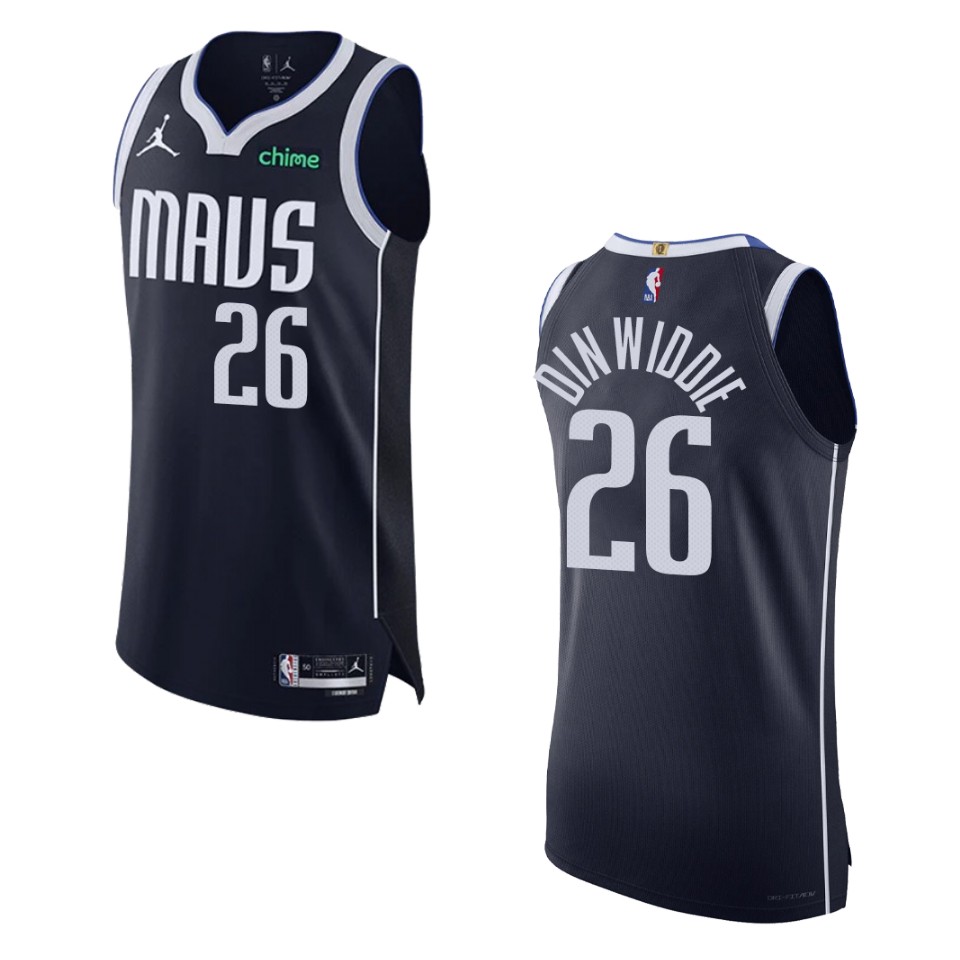 Dallas Mavericks Spencer Dinwiddie 2022-23 Statement Edition Black Basketball Jersey