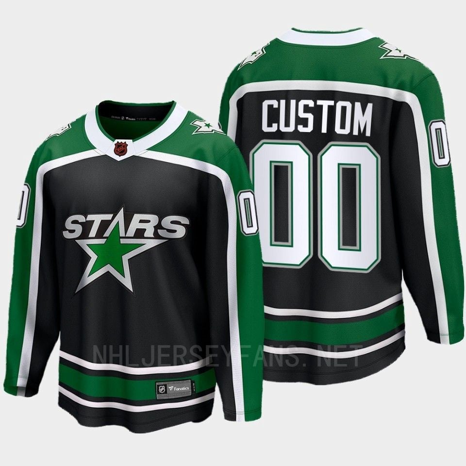 Dallas Stars 2022 Custom 00 Special Edition 2.0 Black Hockey Jersey Breakaway Player - JS632 