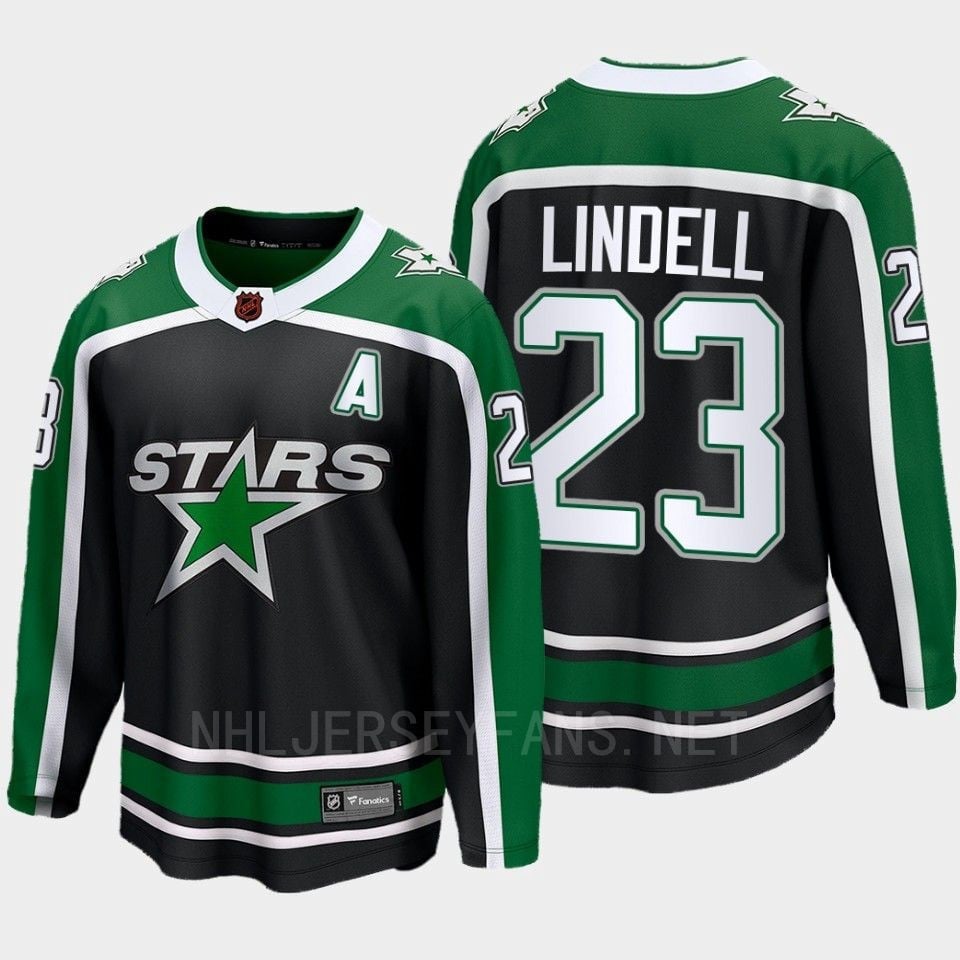 Dallas Stars 2022 Esa Lindell 23 Special Edition 2.0 Black Hockey Jersey Breakaway Player - JS171 