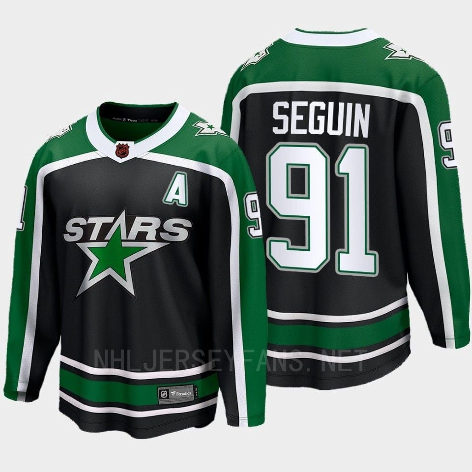 Dallas Stars 2022 Tyler Seguin 91 Special Edition 2.0 Breakaway Player Black Hockey Jersey - JS529 