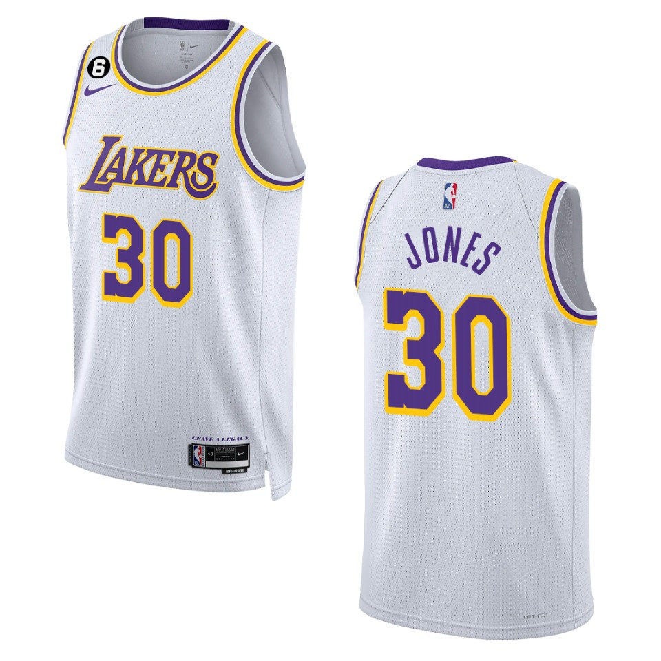 Damian Jones Association Edition Los Angeles Lakers 2022-23 White Swingman Basketball Jersey