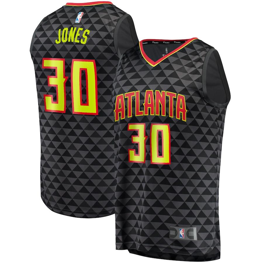 Damian Jones Atlanta Hawks Fanatics Branded Fast Break Player Replica Basketball Jersey - Icon Edition - Black