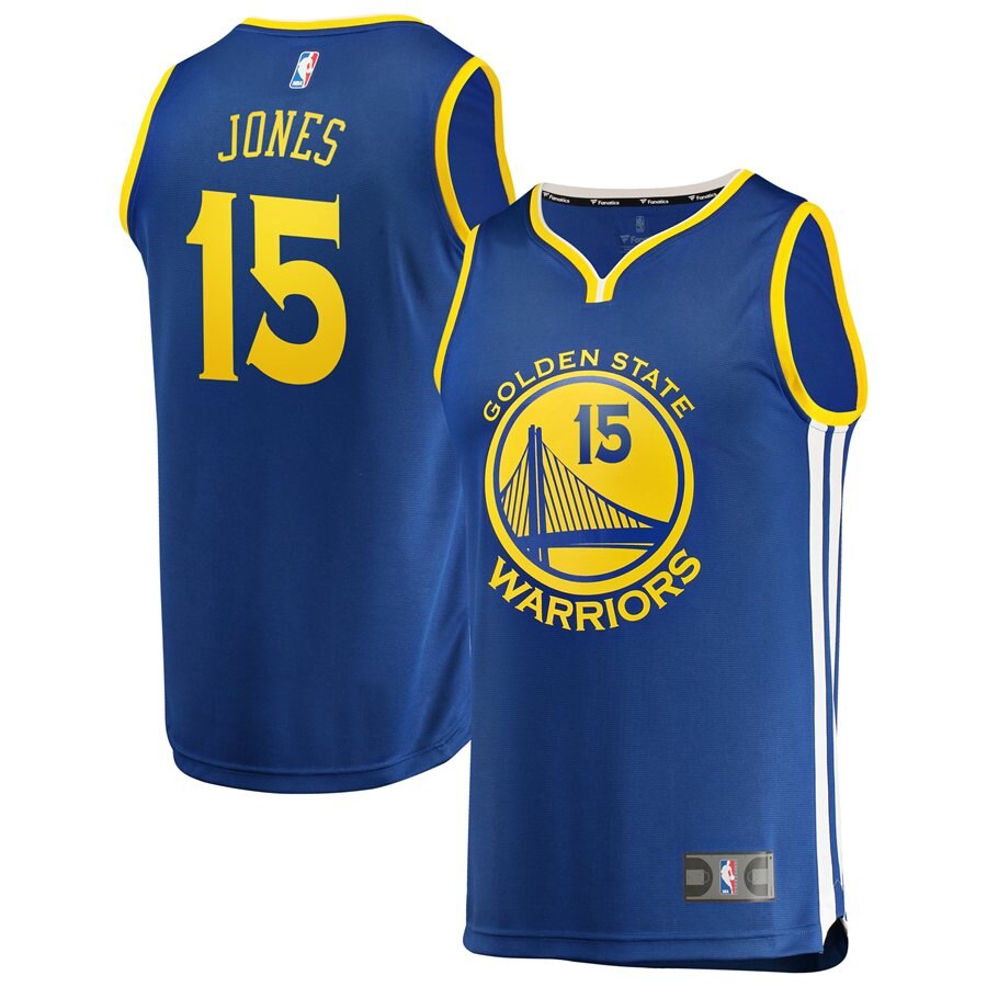 Damian Jones Golden State Warriors Fanatics Branded Youth Fast Break Road Replica Basketball Jersey Royal - Icon Edition
