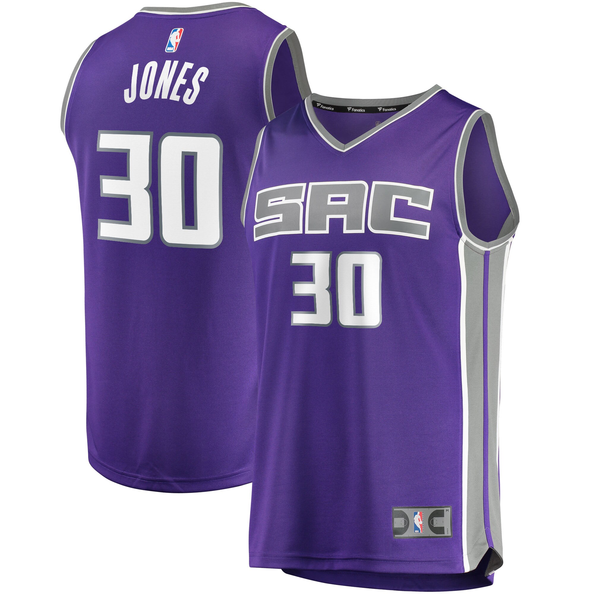 Damian Jones Sacramento Kings Fanatics Branded 2021/22 Fast Break Replica Basketball Jersey - Icon Edition - Purple