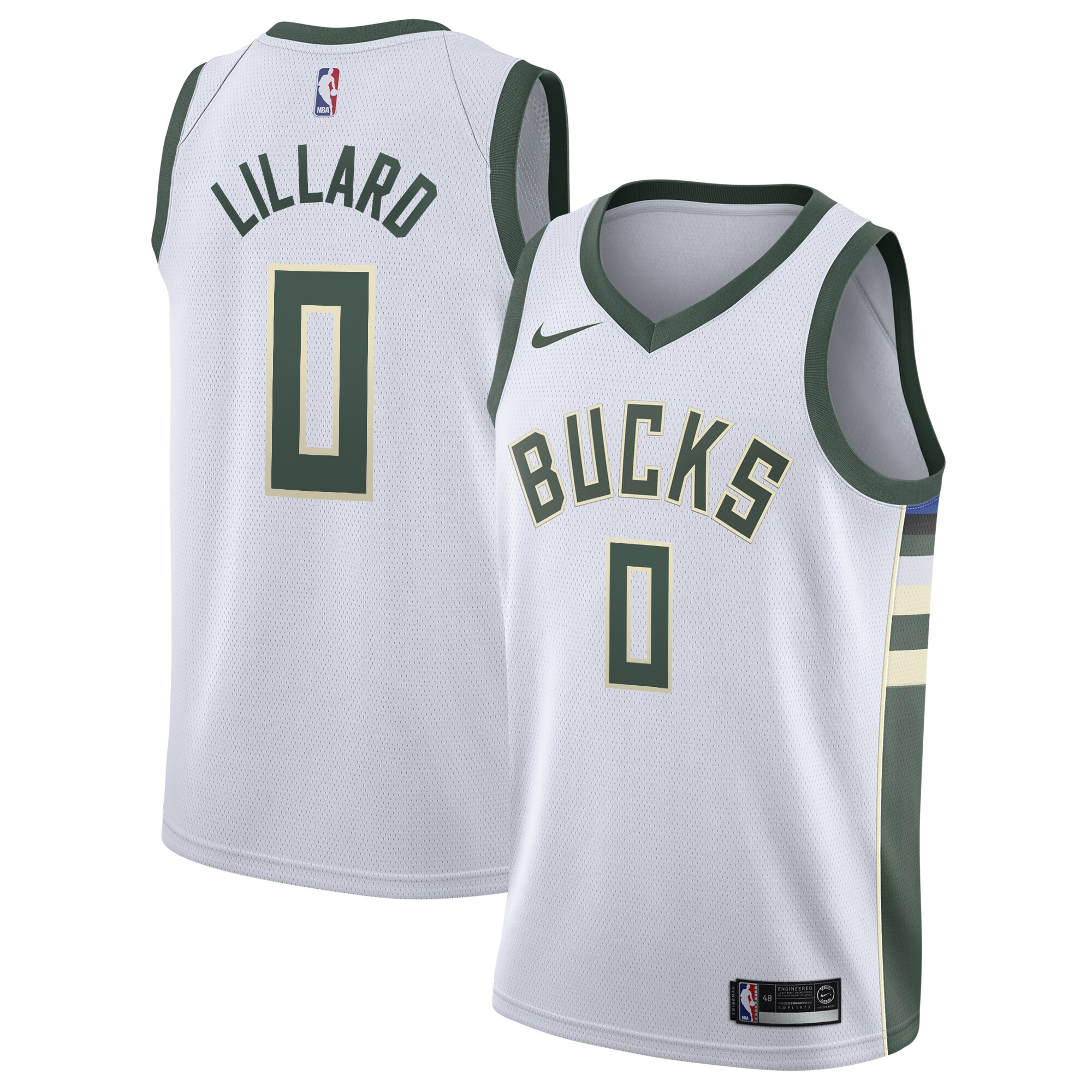 Damian Lillard Milwaukee Bucks Unisex Swingman Player Basketball Jersey - Association Edition - White