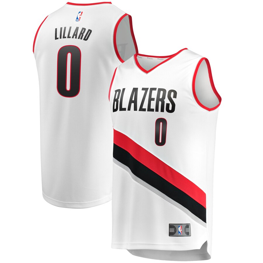 Damian Lillard Portland Trail Blazers Fanatics Branded Fast Break Replica Basketball Jersey White - Association Edition