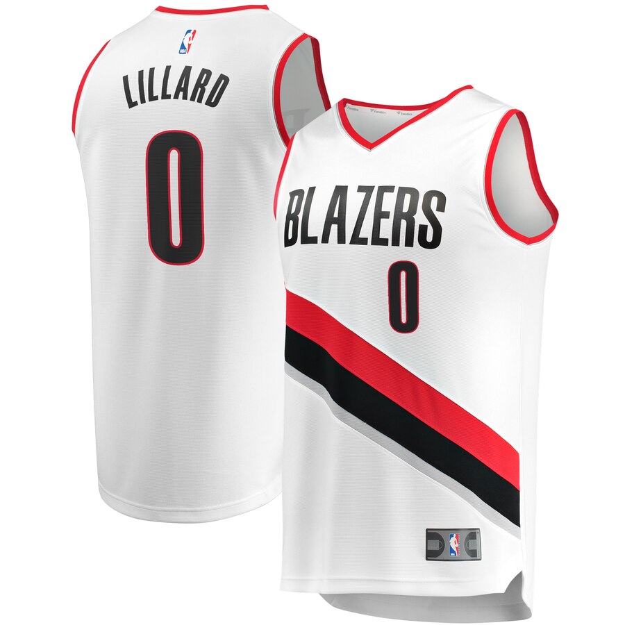 Damian Lillard Portland Trail Blazers Fanatics Branded Youth Fast Break Player Basketball Jersey - Association Edition - White