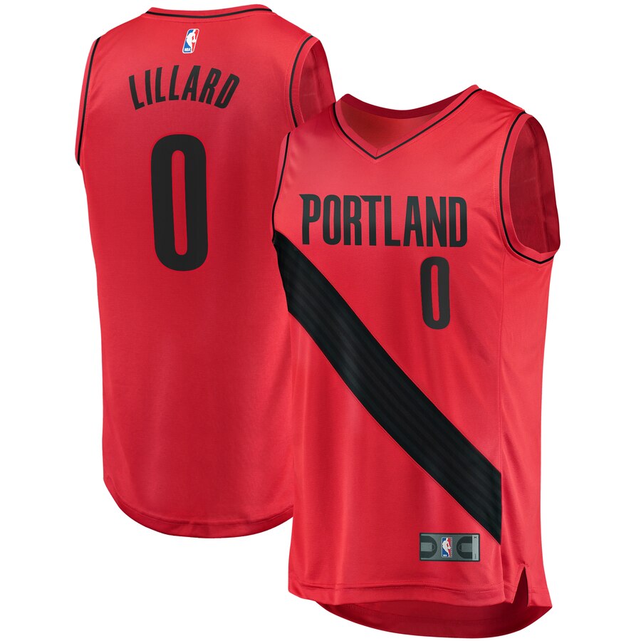 Damian Lillard Portland Trail Blazers Fanatics Branded Youth Fast Break Player Basketball Jersey - Statement Edition - Red