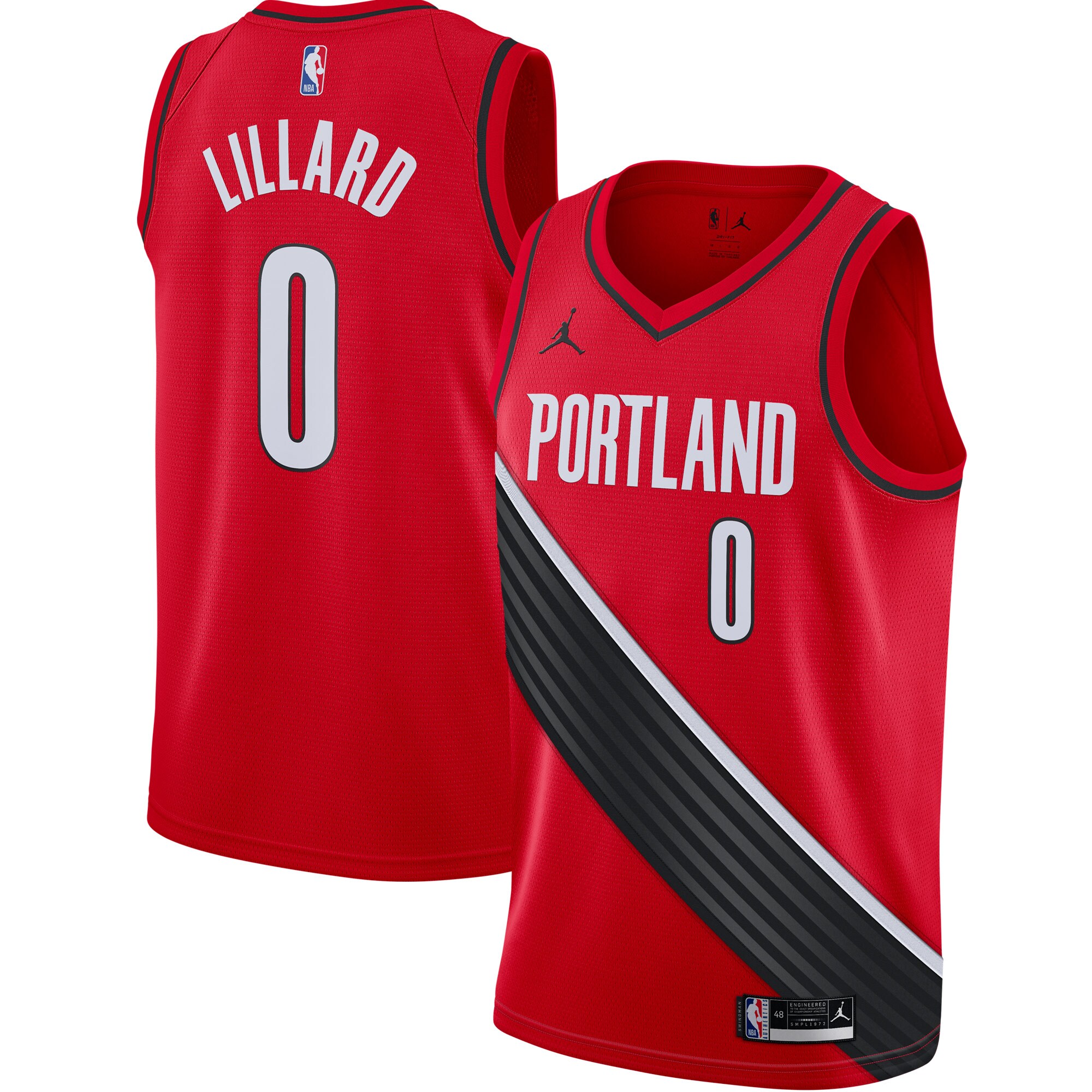 Damian Lillard Portland Trail Blazers Jordan Brand 2020/21 Swingman Basketball Jersey – Statement Edition – Red