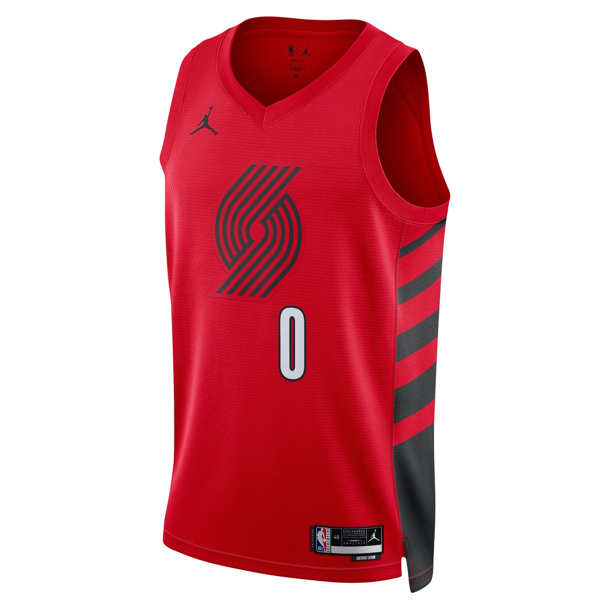 Alternative view of Damian Lillard Portland Trail Blazers Jordan Brand Unisex Swingman Basketball Jersey – Statement Edition – Red