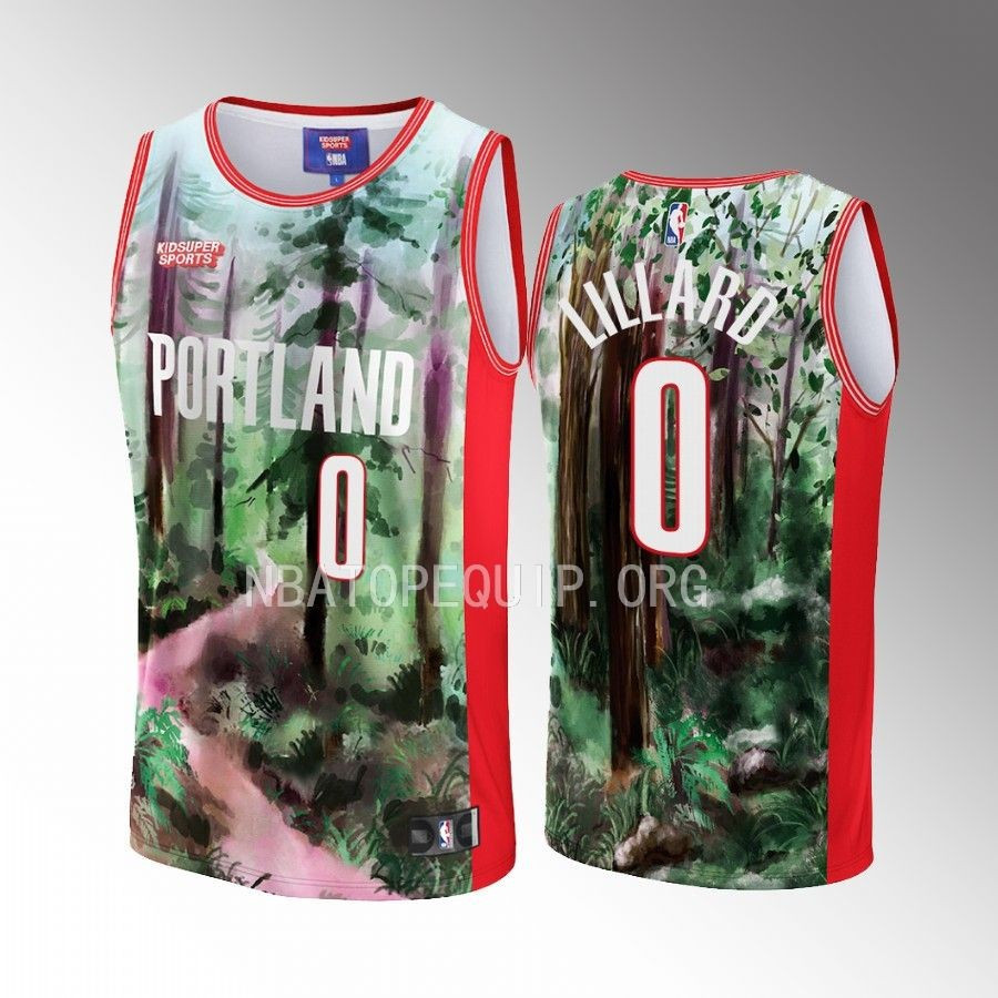 Damian Lillard Portland Trail Blazers NBA & KidSuper Studios Unisex Hometown Basketball Jersey - JS266 
