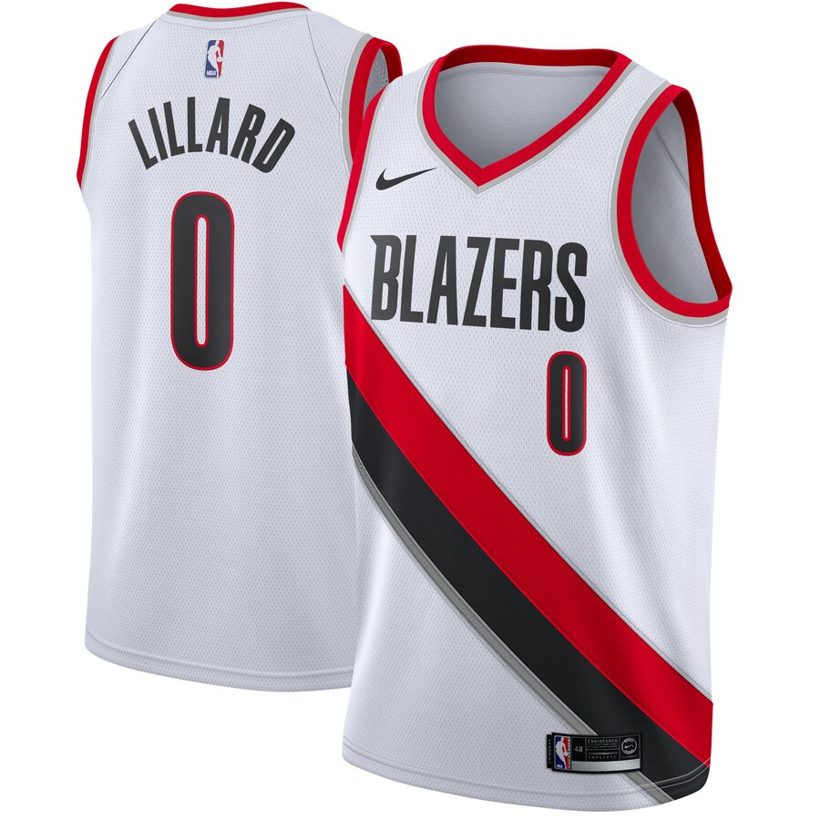 Damian Lillard Portland Trail Blazers Swingman Basketball Jersey White - Association Edition